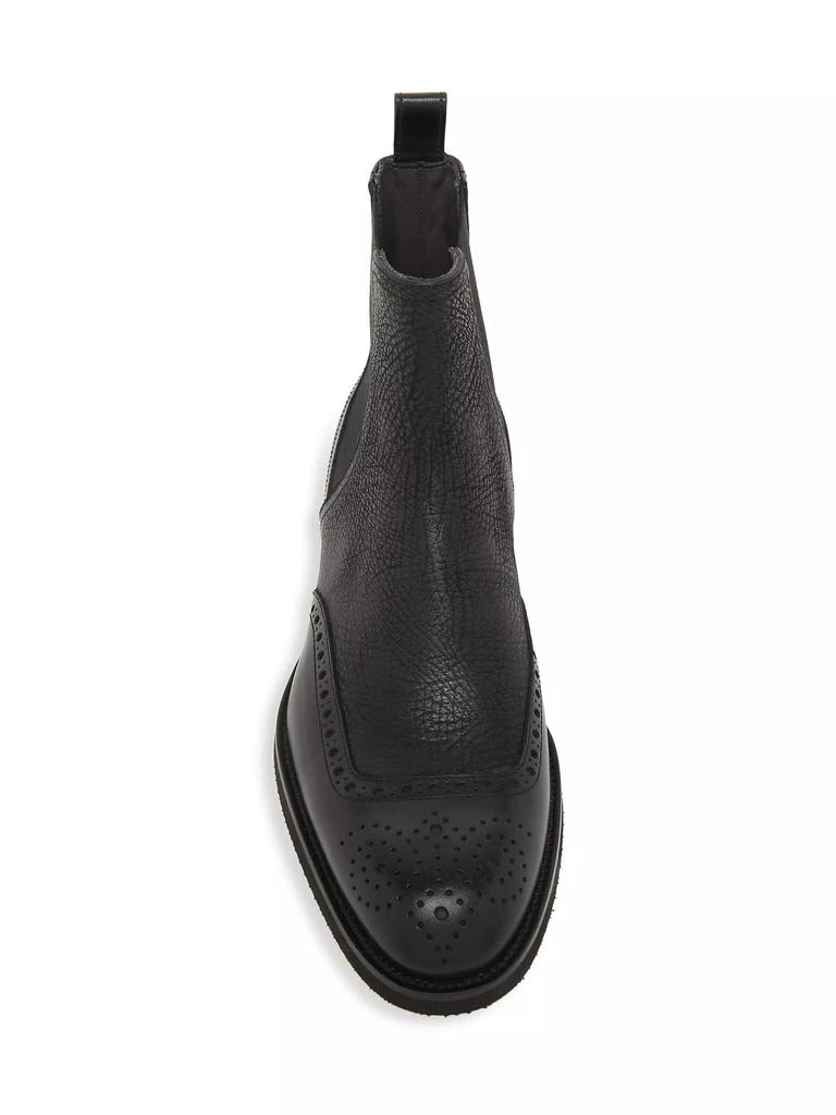 POLLINI Perforated Leather Ankle Boots 5