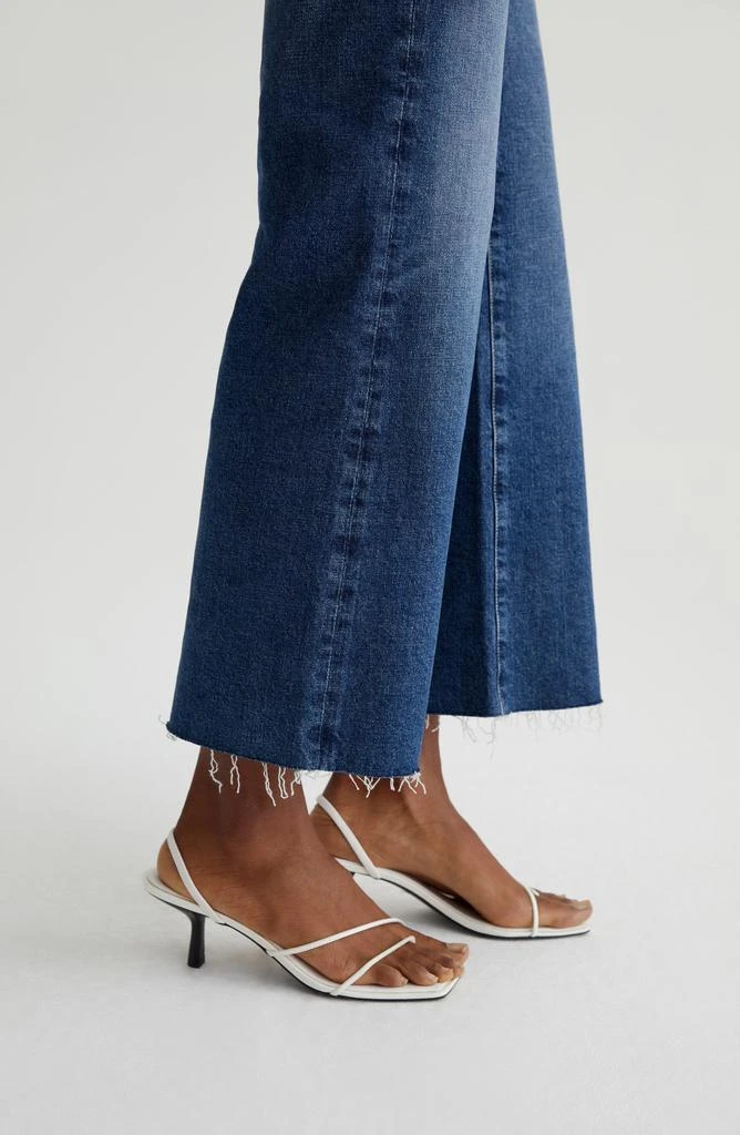 AG Saige Stretch Raw Hem Crop Wide Leg Jeans 4