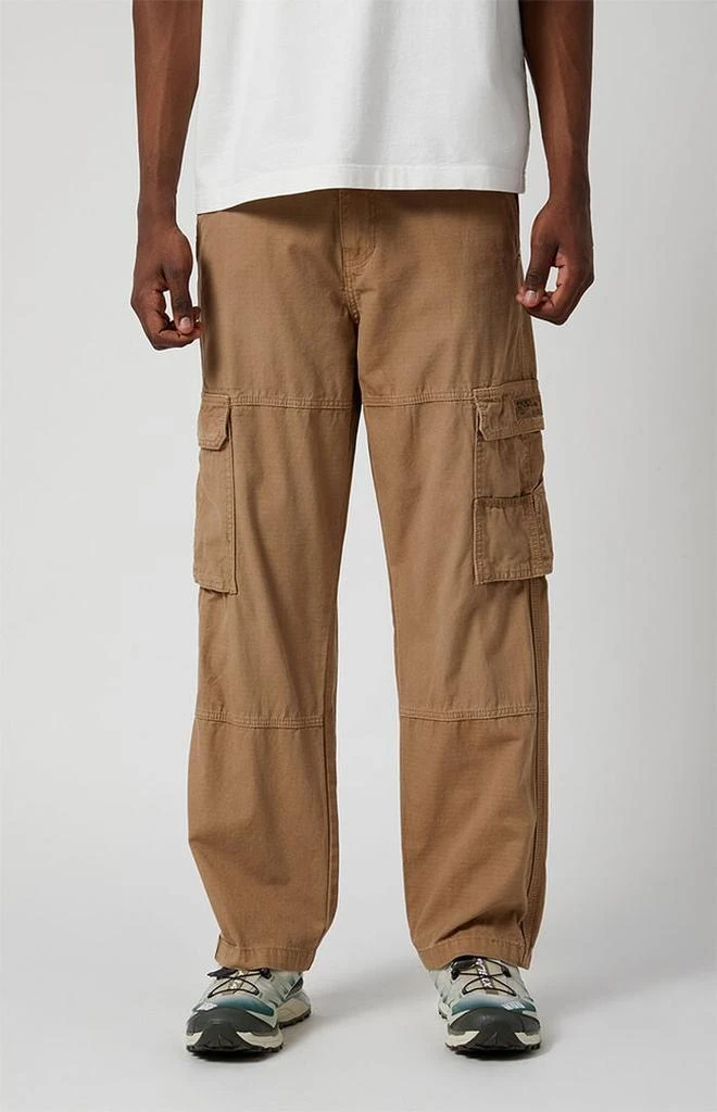 Shop Tan Ripstop Baggy Cargo Pants on Sale at BeyondStyle – Get 70