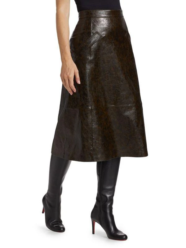 Kobi Halperin Zadie Faux Leather Midi-Skirt 3