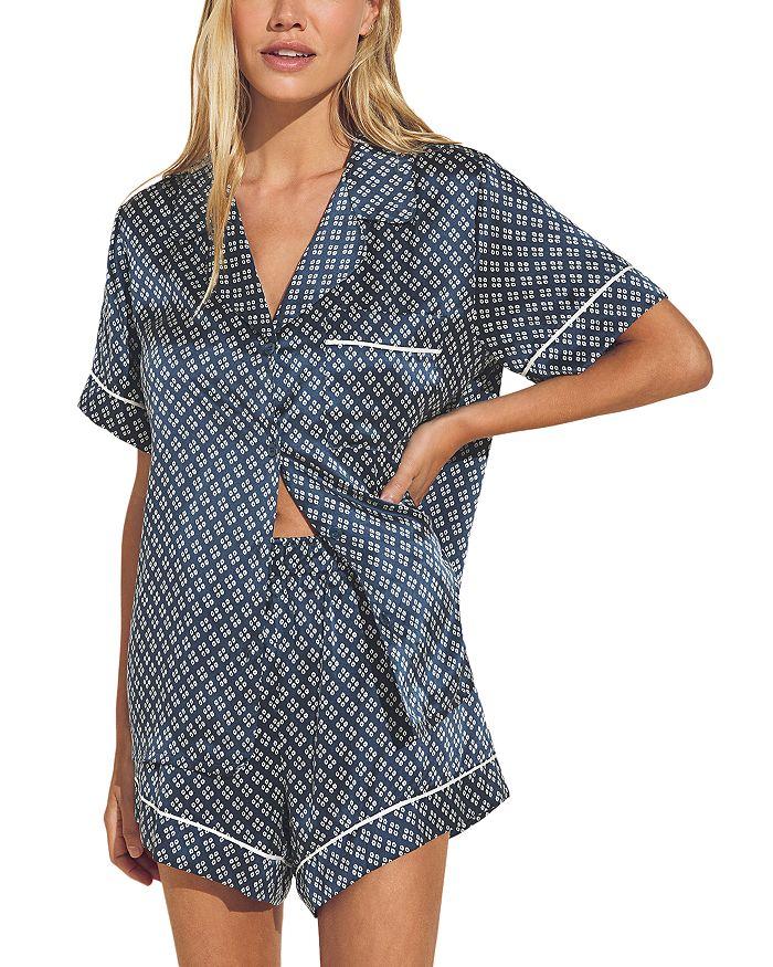 Eberjey Inez Printed Washable Silk Short Pajama Set