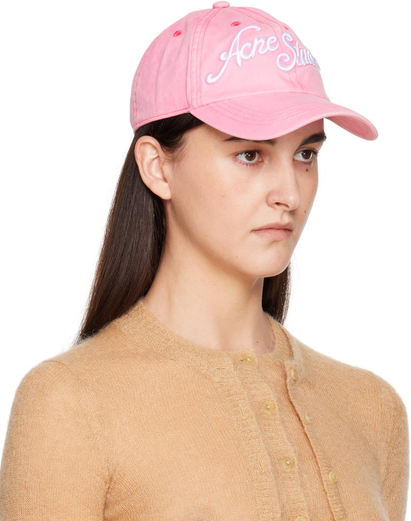 mmk’s様 ACNE STUDIOS CAP/PINK Acne Studios Pink Logo Cap - Hats - BeyondStyle
