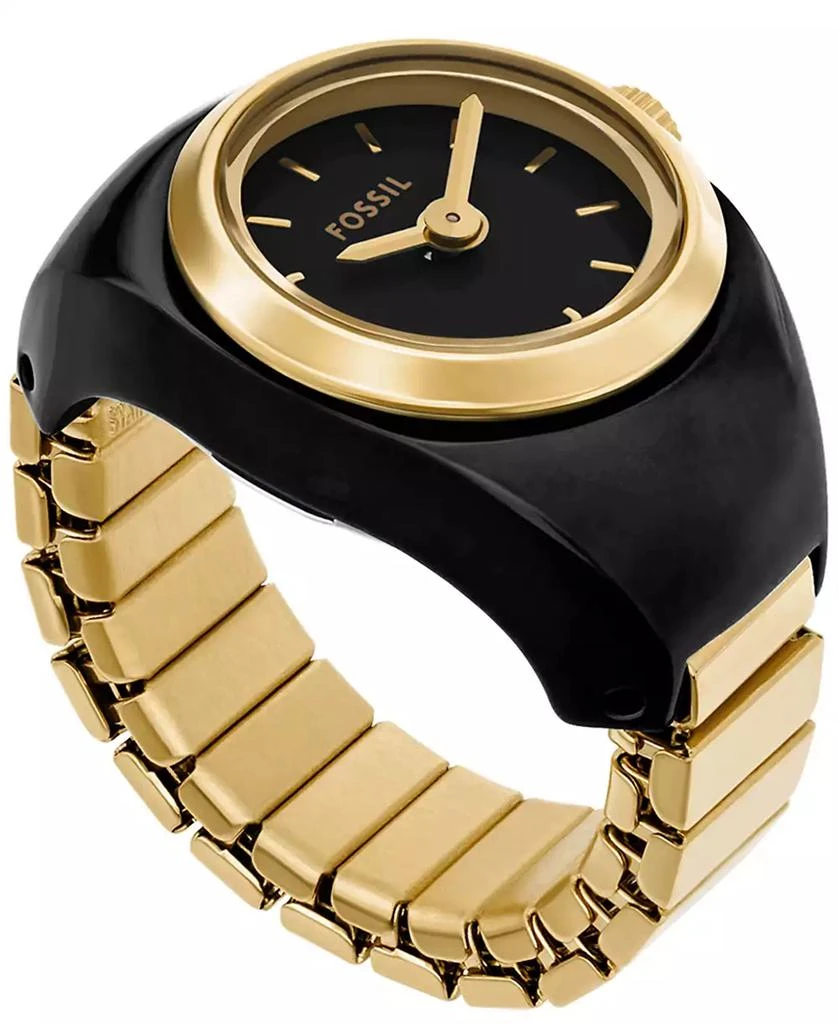 Fossil Women's Two-Hand Gold-Tone Stainless Steel Ring Watch, 15mm 1