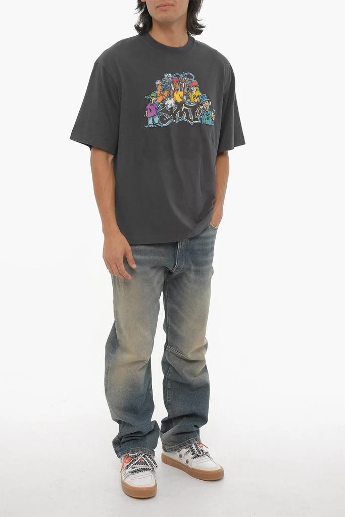Off-White Off-White SEASONAL Crew-neck T-Shirt with Graffiti Print 4