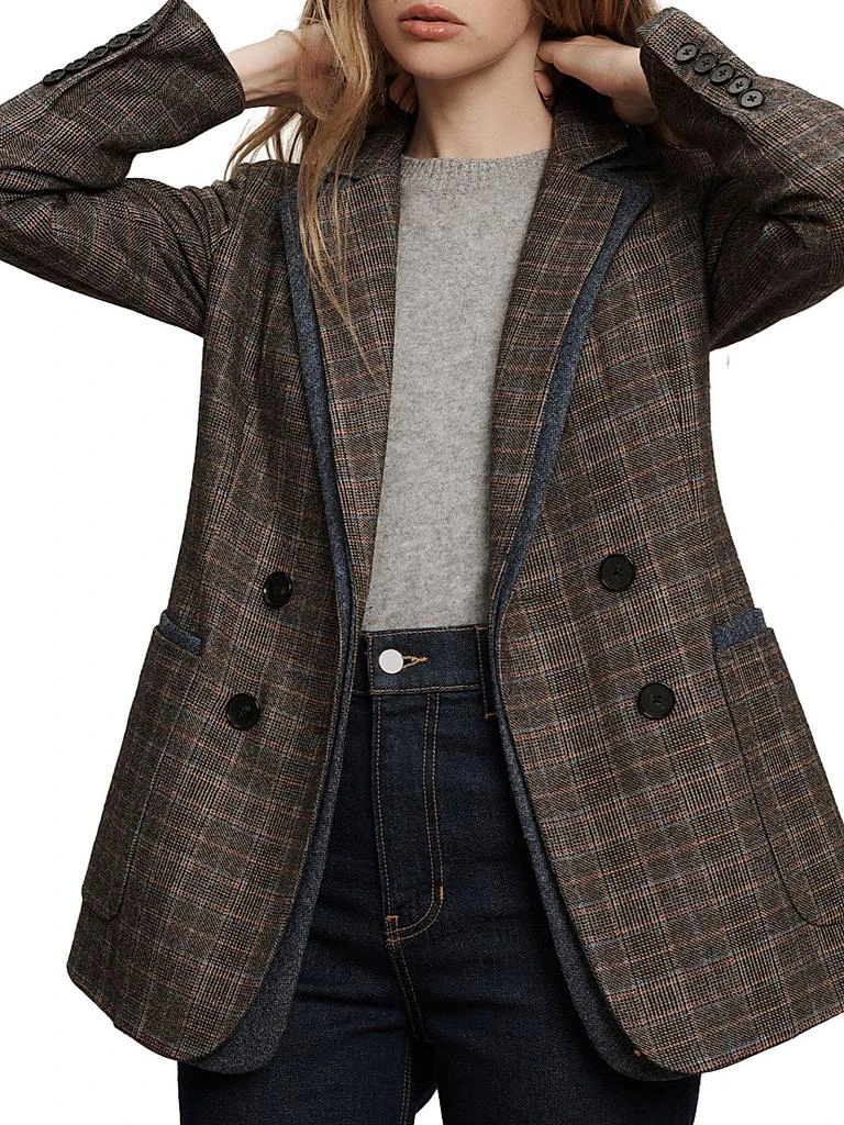 VERONICA BEARD Hedi Checked Wool-Blend Dickey Jacket 5