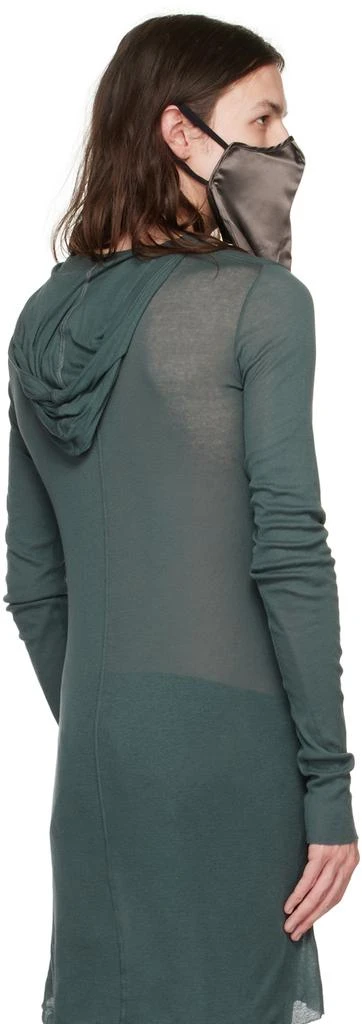 Rick Owens Taupe Long Face Mask 3