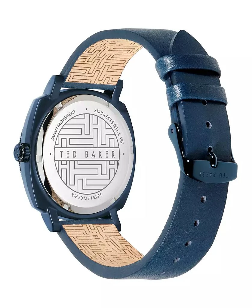 Ted Baker London Men's Caine Blue Leather Strap Watch 42mm 2