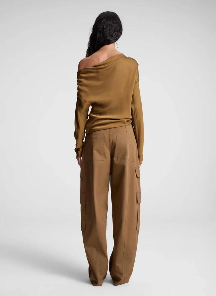 A.L.C. Asymmetric Off Shoulder Top In Aged Bronze 2