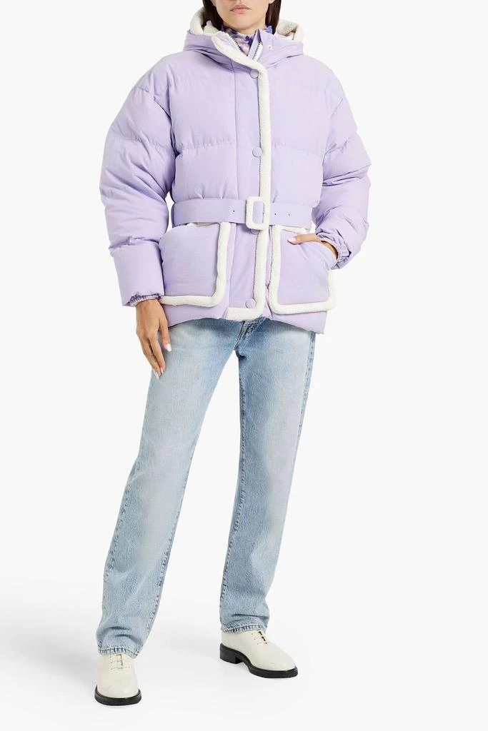 IENKI IENKI Michlin belted quilted textured-shell hooded down jacket 2