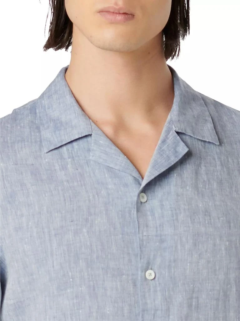 BUGATCHI Camp Linen Short-Sleeve Shirt 6