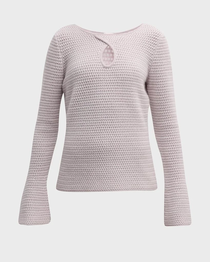 TSE Cashmere Recycled Cashmere Cutout Knit Sweater 1