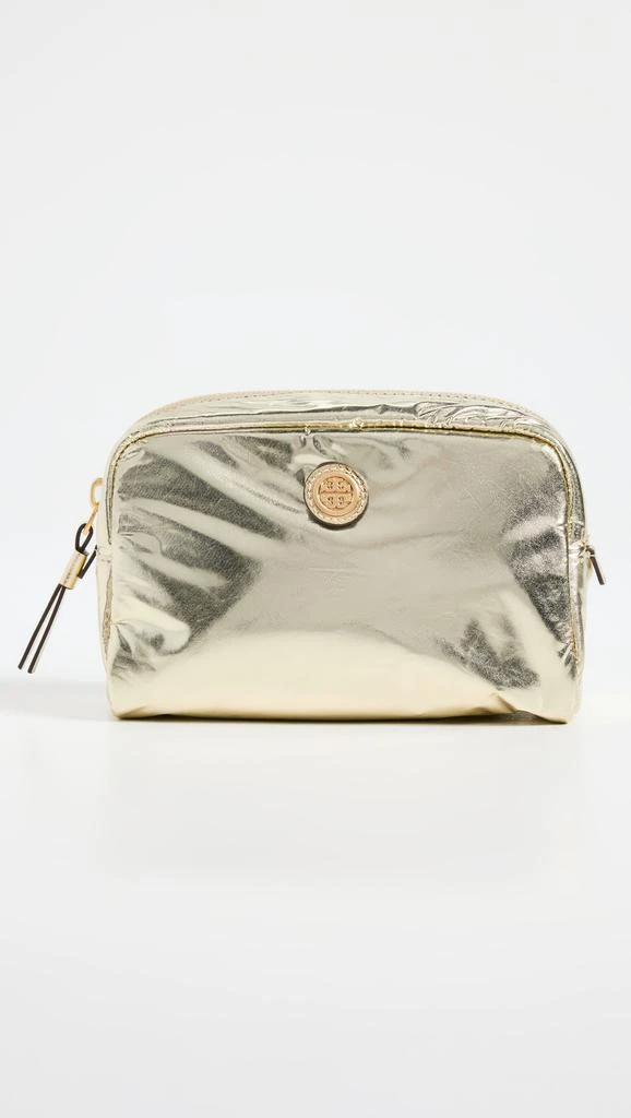 Tory Burch Virginia Metallic Curved Cosmetic Case 1