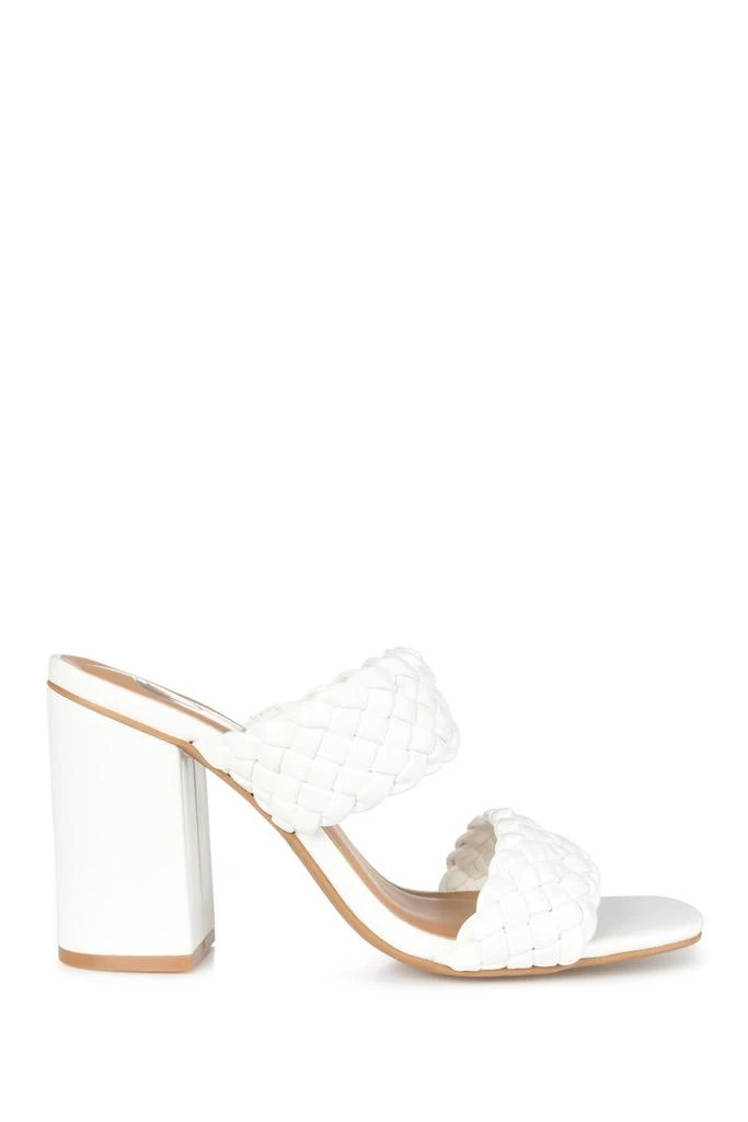 JOURNEE Melissa Woven Strap Block Heel Slide Sandal 3