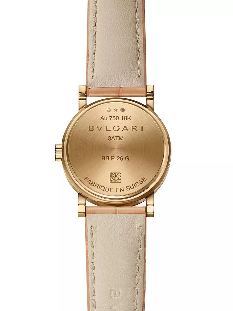 BVLGARI BVLGARI BVLGARI 18K Rose Gold & Alligator Leather Strap Watch/26MM 7