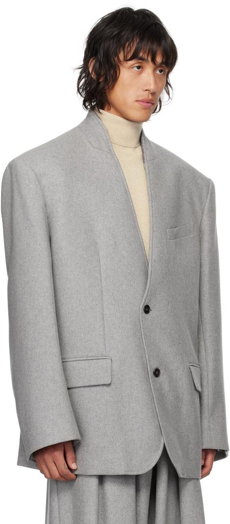 Hed Mayner Gray Flannel Blazer