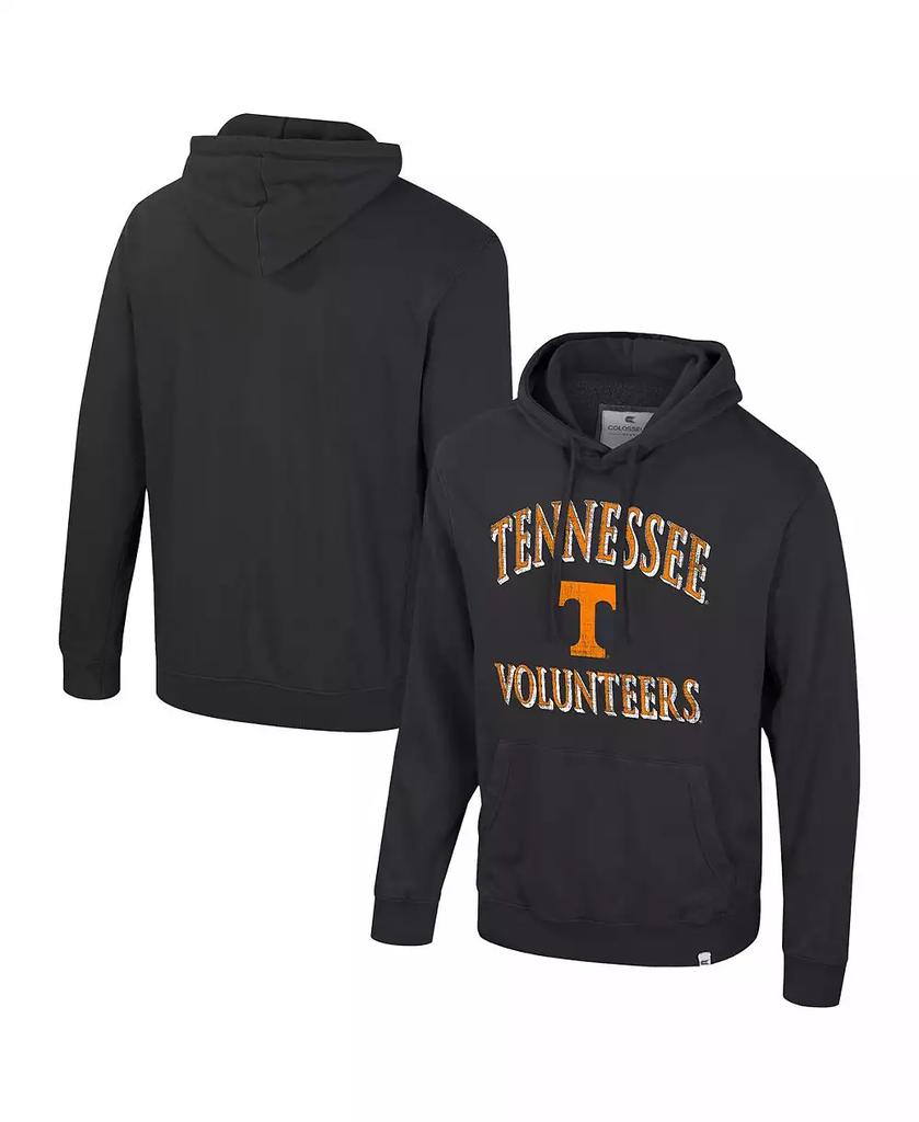 Colosseum Men's Black Tennessee Volunteers Big Tall Cap E-Tan Pullover Hoodie