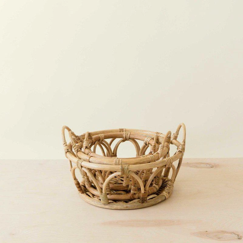 LIKHA Rattan Fruit Basket  Wicker Table Basket Set Of 3 1