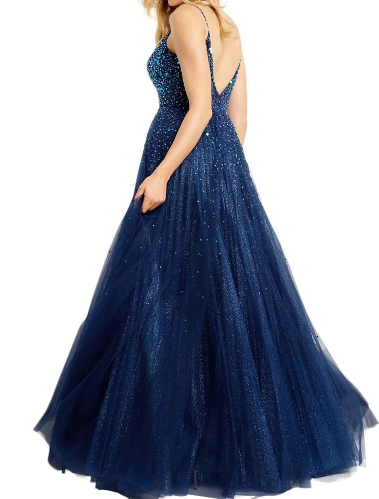 JVN Spaghetti Straps Embellished Ballgown 2