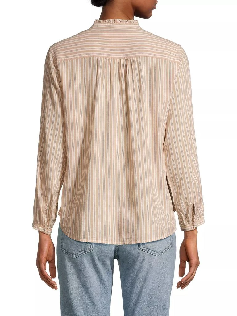 Birds of Paradis Ruth Pinstriped Cotton-Blend Shirt 5