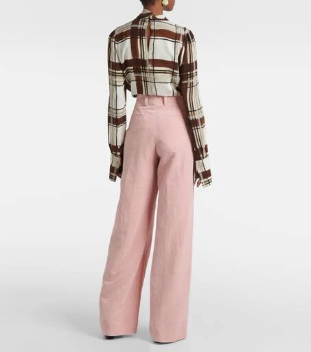 Dries Van Noten Cotton and hemp wide-leg pants 3
