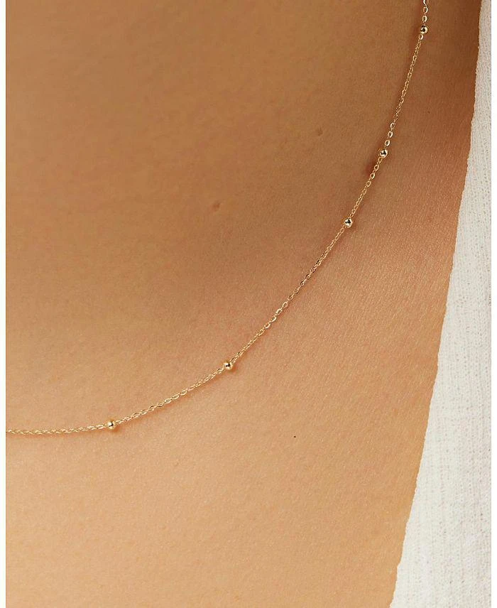 Ana Luisa 10K Gold Paperclip and Satelitte Necklace 5