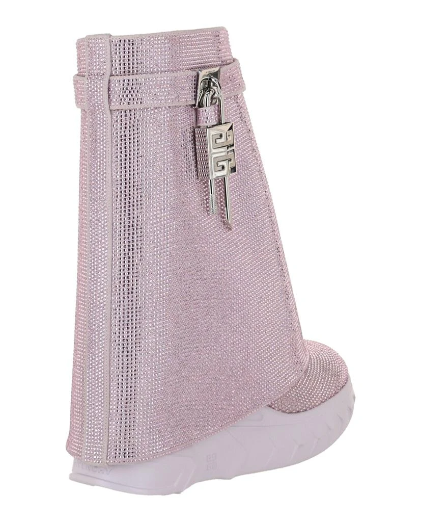 Givenchy Shark Lock Biker Ankle Boots In Leather With Strass 3