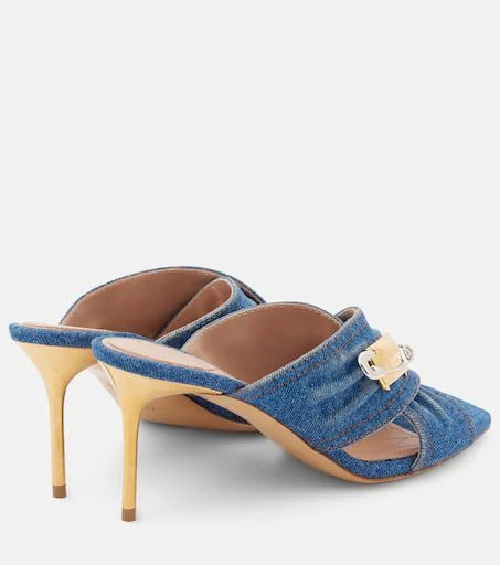 Balmain 75 embellished denim mules 2