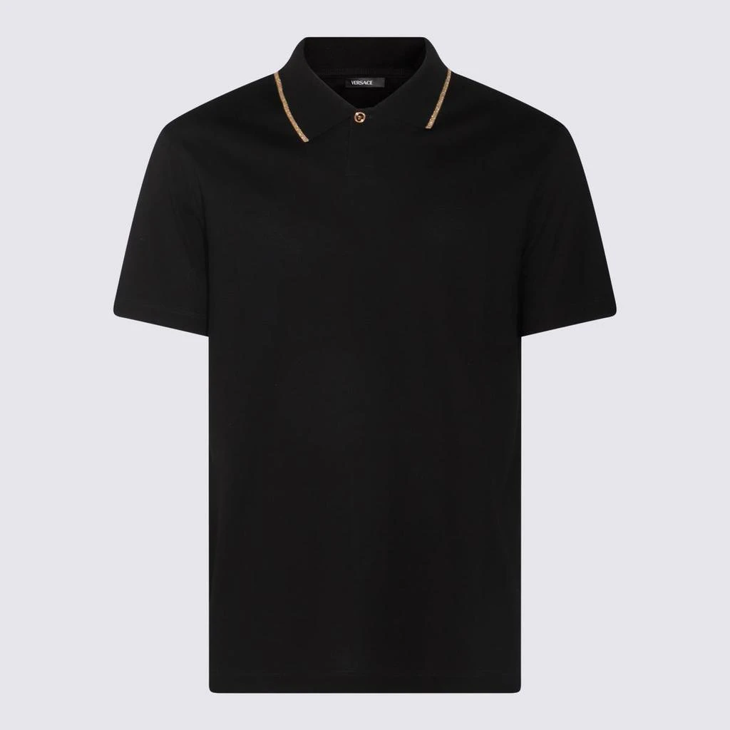 Versace Versace Black Cotton Polo Shirt 1