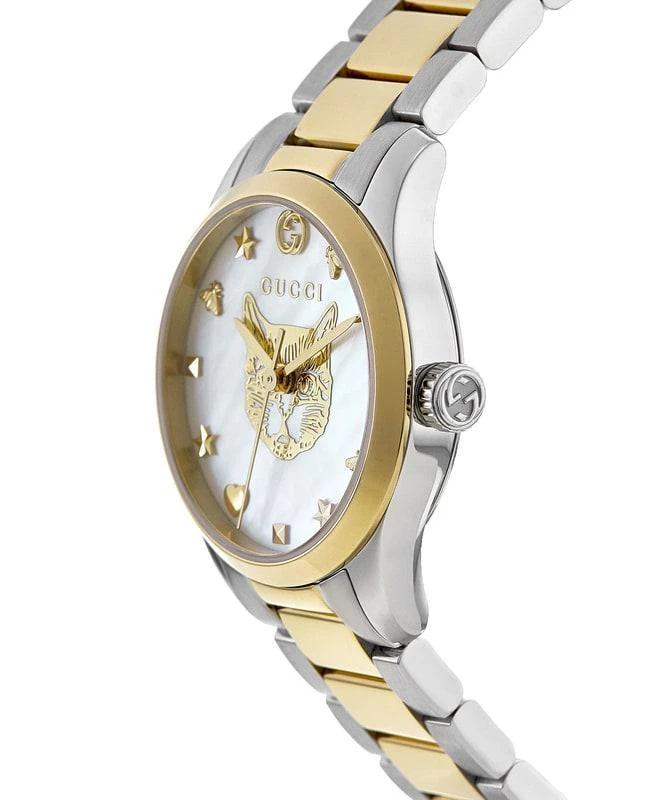 Gucci Gucci G-Timeless Mystic Cat Dial Two Tone Women's Watch YA1265012 3