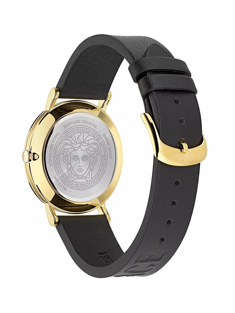 Versace Greca Slim IP Yellow Gold & Leather Strap Watch/40MM 4