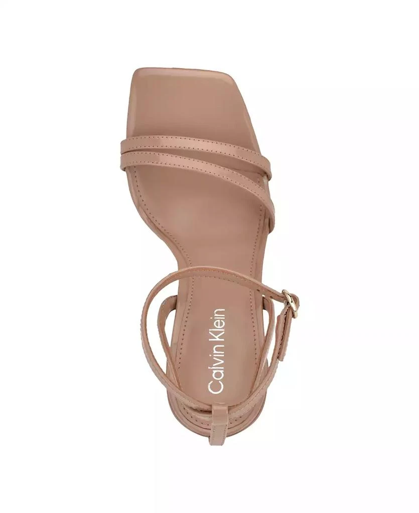 Calvin Klein Women's Sassa Block Heel Square Toe Dress Sandals 4