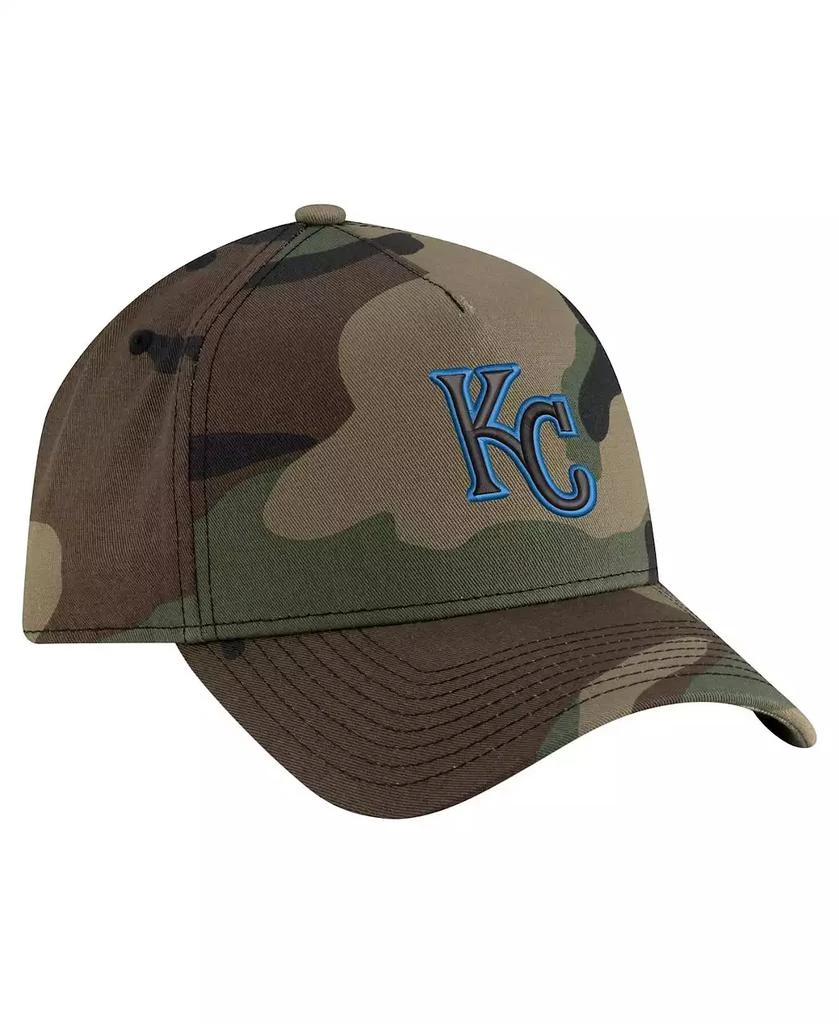 New Era Men's Camo Kansas City Royals Woodland Team Pop 9Forty A-Frame Adjustable Hat 2