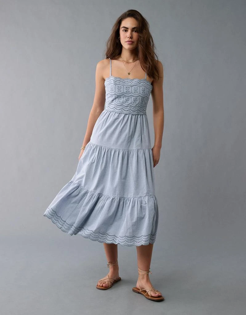 AE AE Scalloped Tiered Midi Dress 1