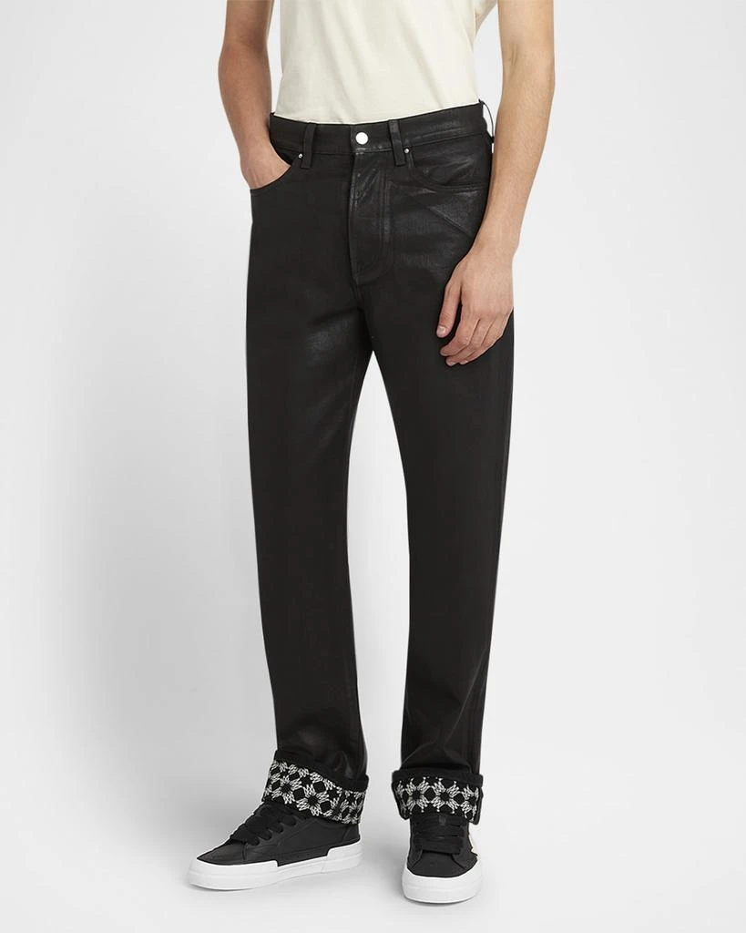 AMIRI Men's Waxed MA Quad Straight-Leg Jeans 4