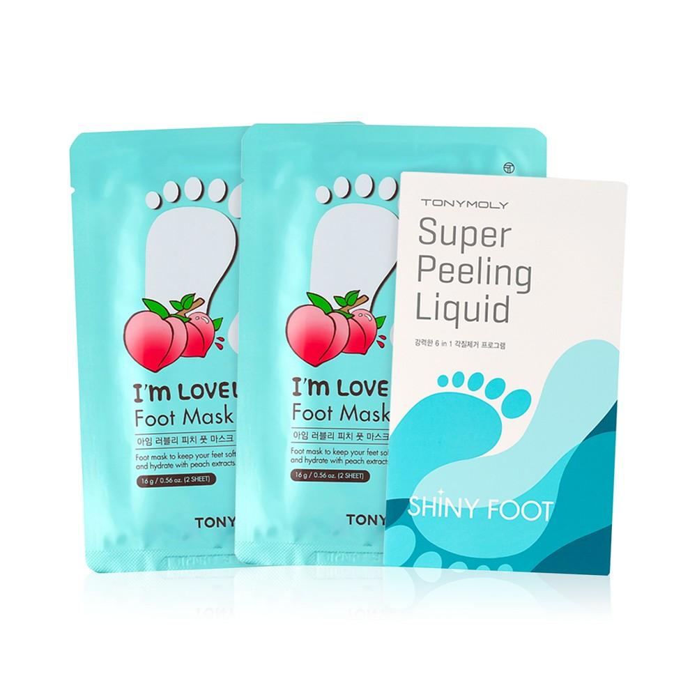 TONYMOLY 3-Pc. I'm Lovely Peach Foot Mask Set