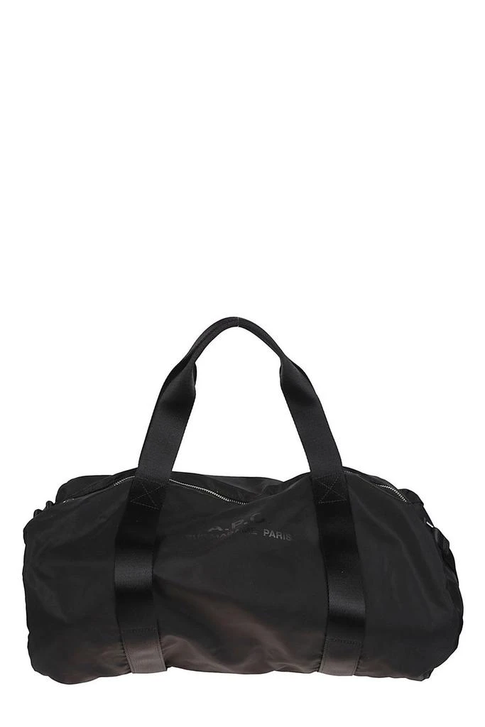 A.P.C. A.P.C. Logo Printed Zip-Up Gym Bag