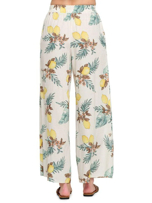 Renee C. Lemon Print Pants 2