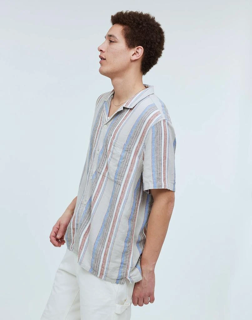 Madewell Easy Short-Sleeve Shirt in Stripe Linen 3