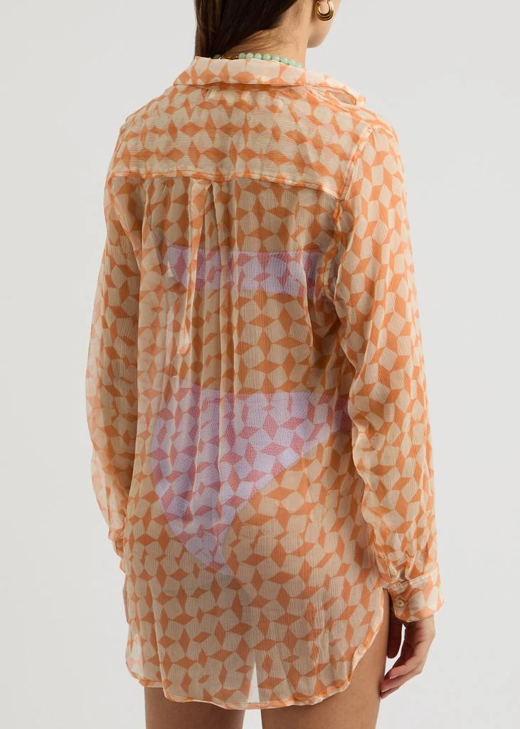 Cloe Cassandro Elodie printed silk-georgette shirt 3