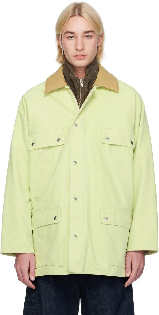 AURALEE Green Canvas Hunting Jacket 1