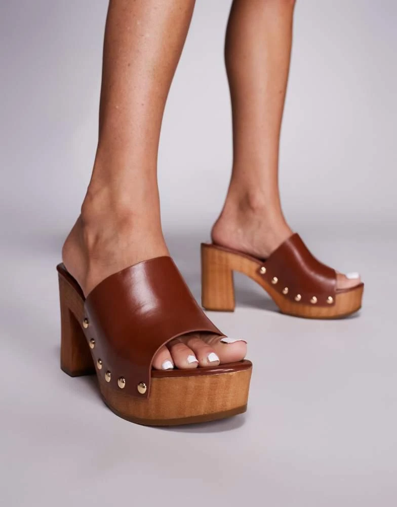 Public Desire Public Desire Dutchie mule sandals in Tan 1