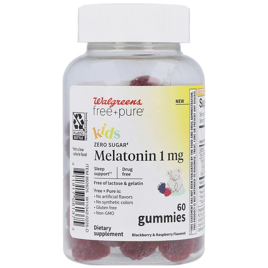 Walgreens Free
Pure Kids Zero Sugar Melatonin 1 mg Gummies Blackberry
Raspberry