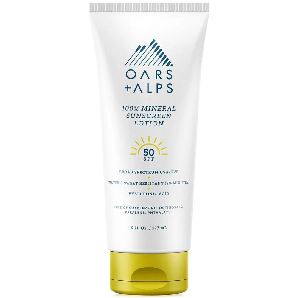 Oars + Alps 100% Mineral Sunscreen Lotion SPF 50, 6 oz. 1