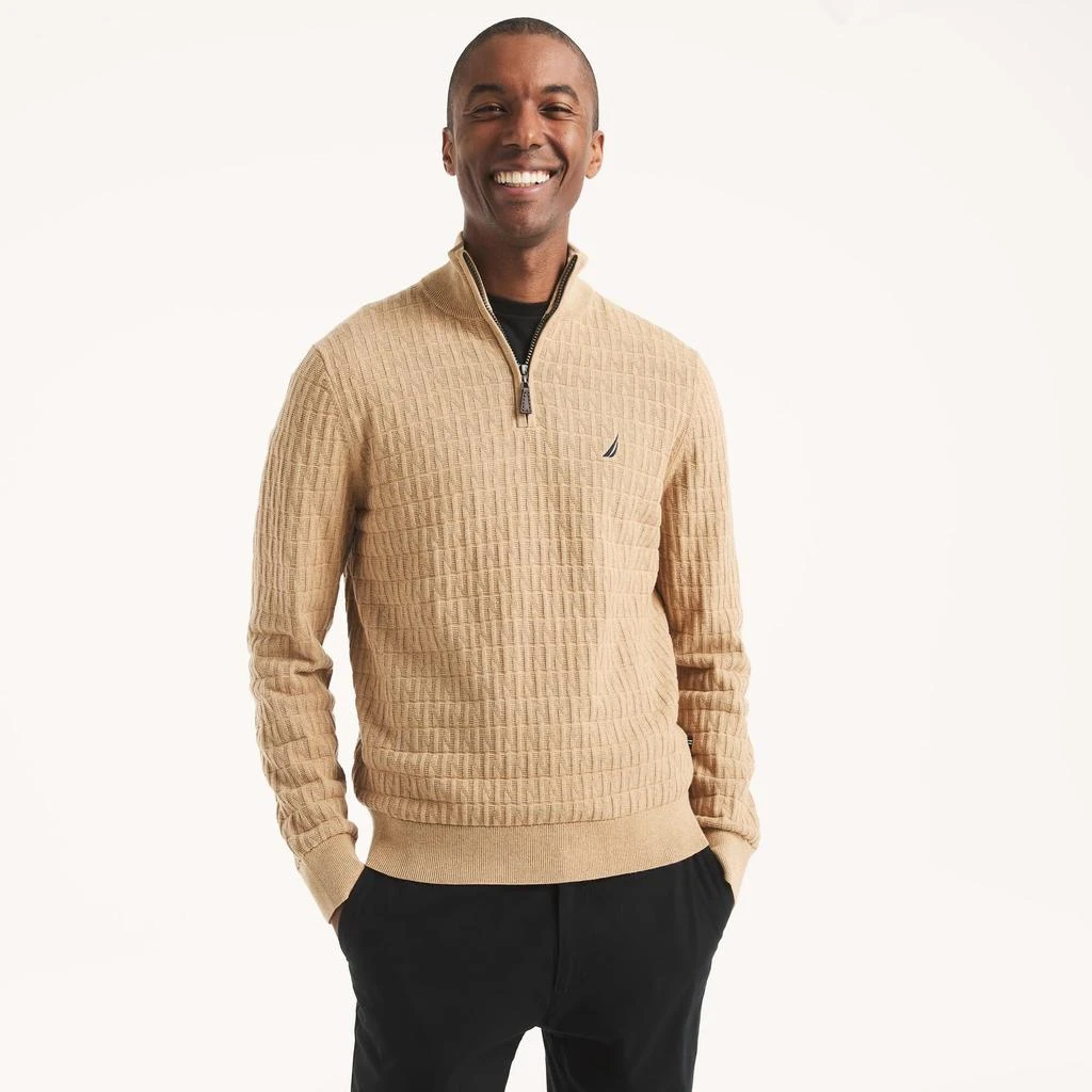 preivew Mens Textured Quarter-Zip Sweater color