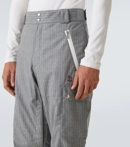 Brunello Cucinelli Chalk stripe wool flannel ski pants 5