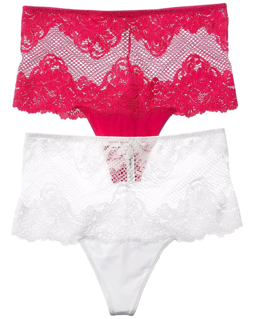 Le Mystère 2pk Lace Allure High-Waist Thong 1
