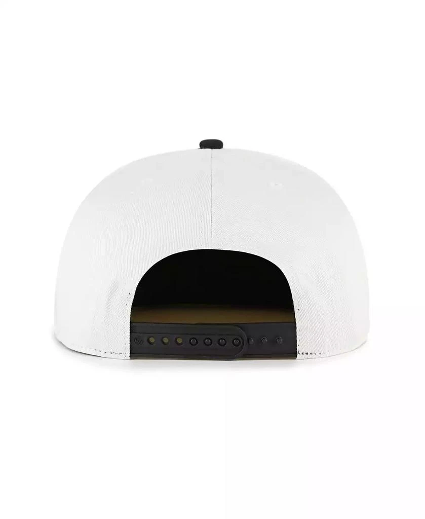 47 Brand Men's White/Black Boston Red Sox Foundation Captain Snapback Hat 3