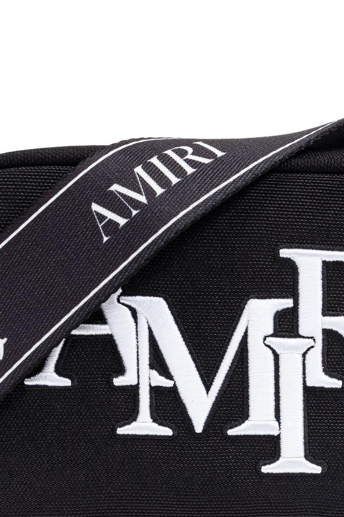 Shop Amiri Logo Embroidered Staggered Messenger Bag on Sale