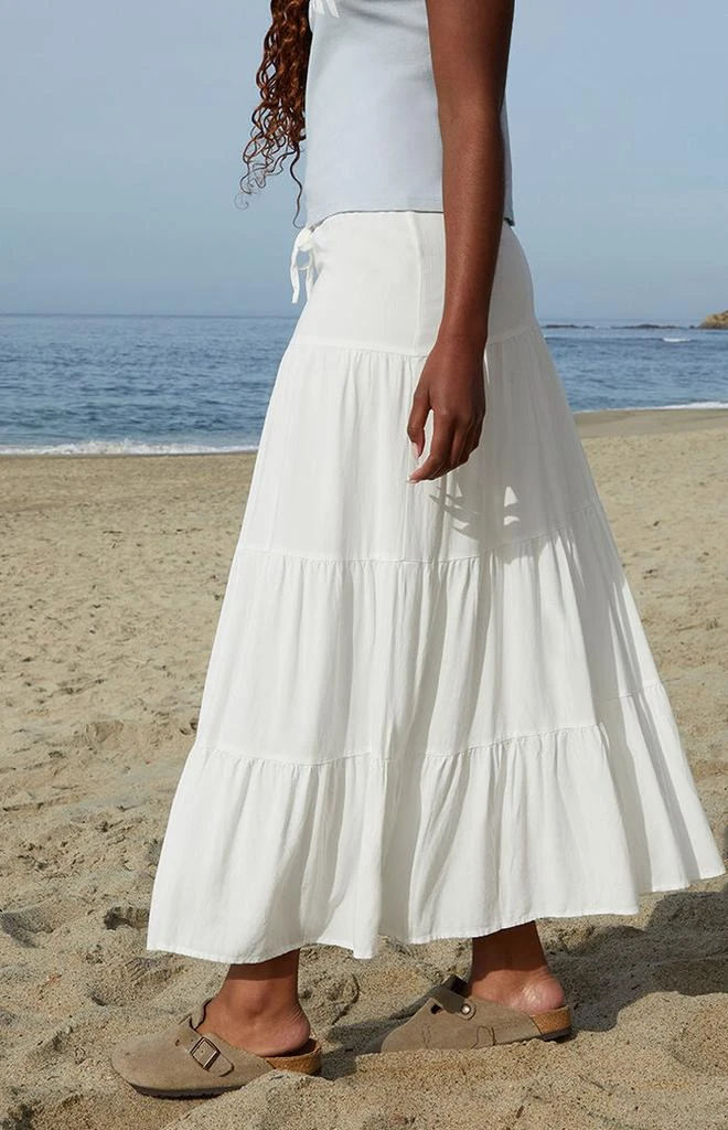 John Galt White Lizzy Maxi Skirt 3