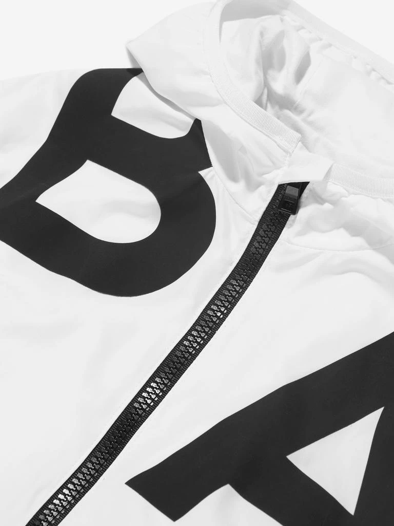 Balmain Balmain Boys Logo Print Hooded Jacket in White 3